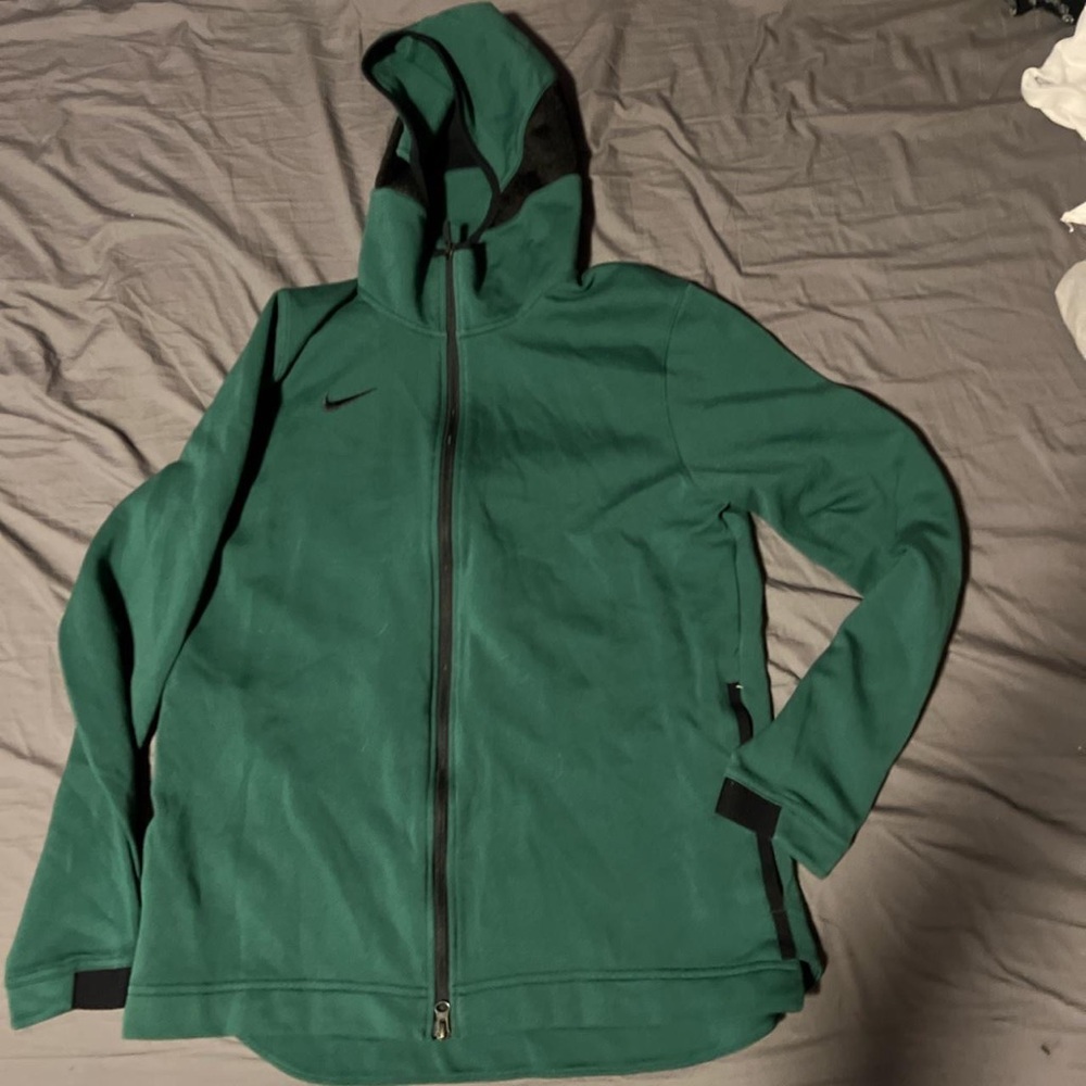 Nike zip up athletic jacket, Dark forest green. size Large, brand new.